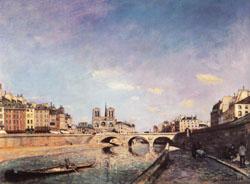 Johan-Barthold Jongkind The Seine and Notre-Dame de Paris France oil painting art